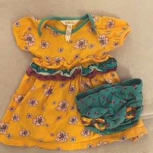 Matilda Jane Yellow Floral Dress w Bloomers